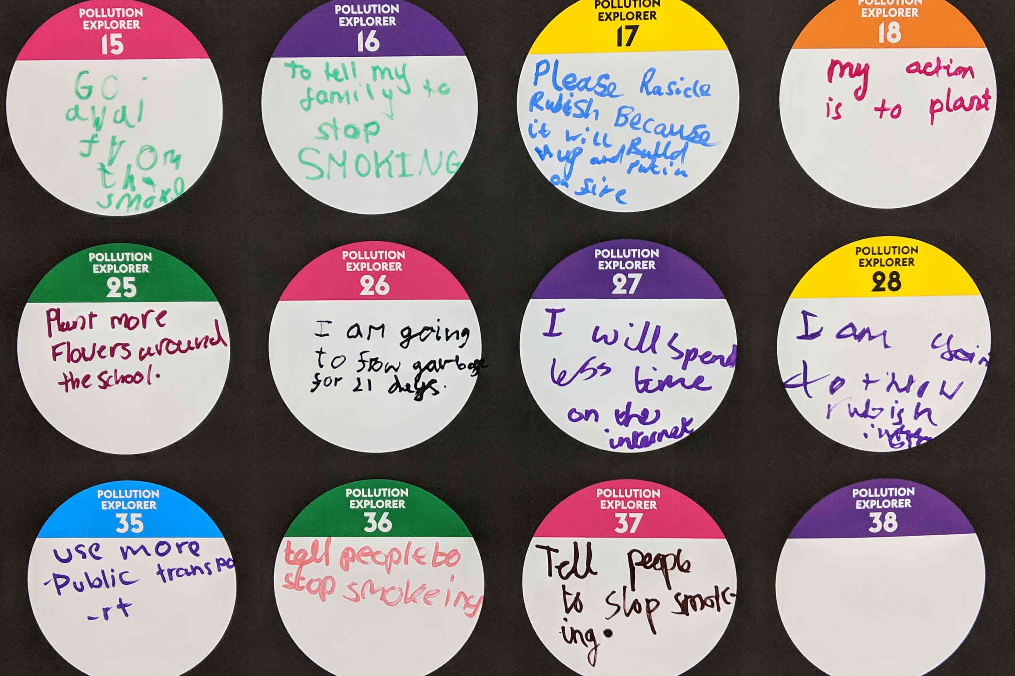 Pledge tracking badges and posters